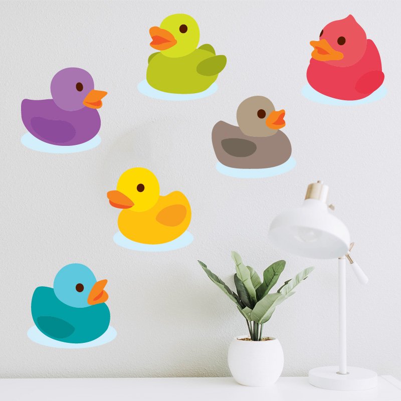 Αυτοκόλλητο τοίχου Rubber ducks